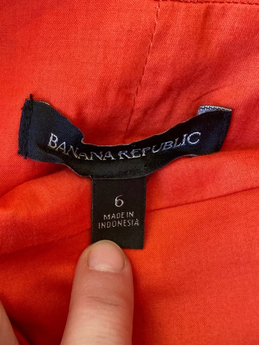 Banana Republic Linen Blend Midi Dress Sz 6 Orange Spring Party Wedding Guest - Picture 5 of 9